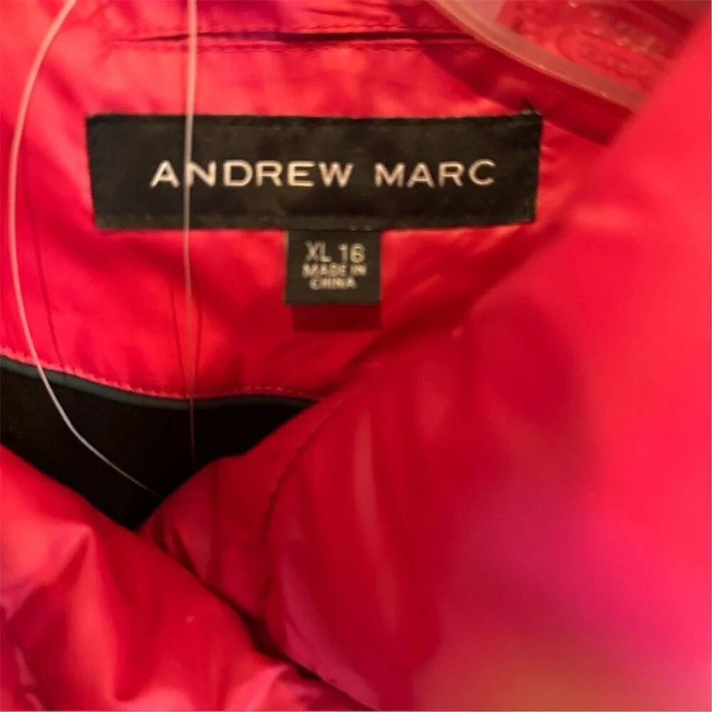 Andrew Marc Girls Pink Down Puffer Jacket XL‎ Winter Casual